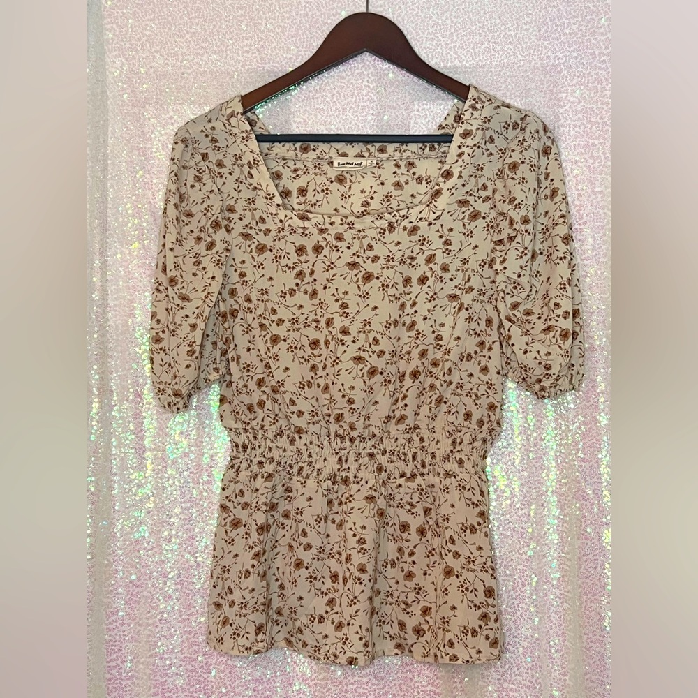 Floral peplum top.